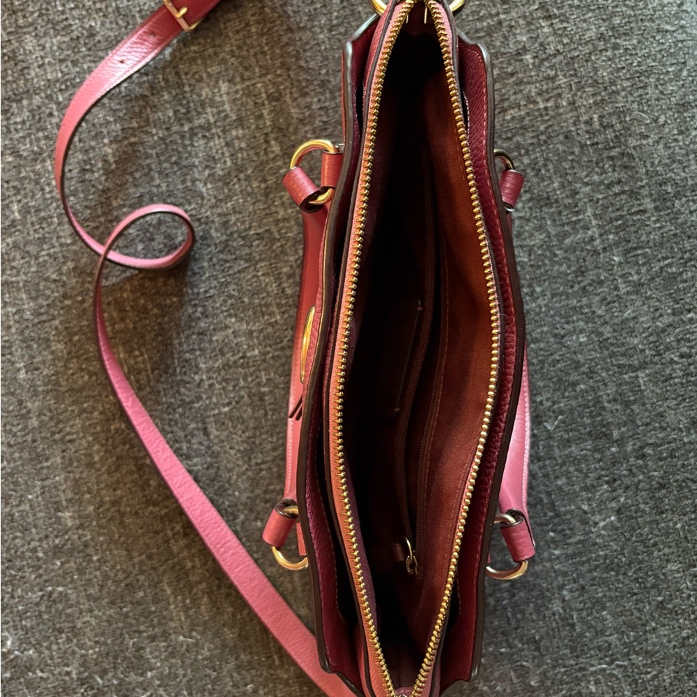 Coach Pink and Gold Crossbody Bag with Leather Finish - Picture 3 of 4